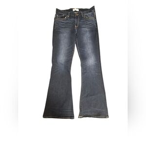 Women's Flared Dark Blue Jeans